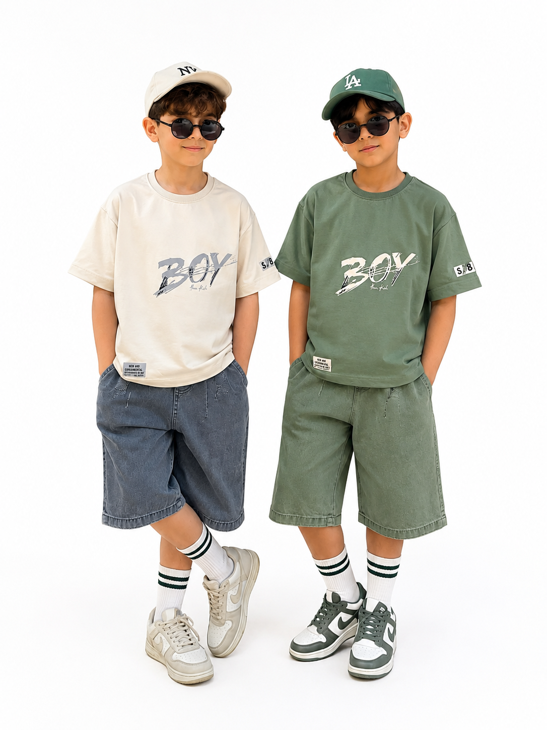 ست تیشرت شلوارک پسرونه طرح boy